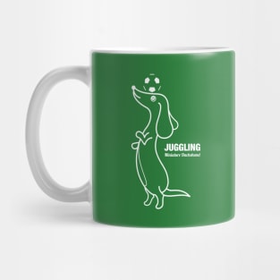 Miniature Dachshund JUGGLING -White- Mug